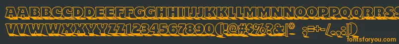 Toylandnf Font – Orange Fonts on Black Background