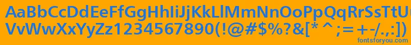 Humanist777BoldBt Font – Blue Fonts on Orange Background