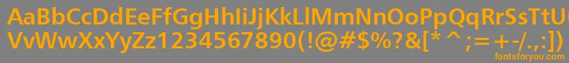 Humanist777BoldBt Font – Orange Fonts on Gray Background