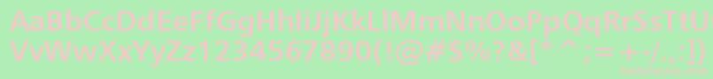 Humanist777BoldBt Font – Pink Fonts on Green Background