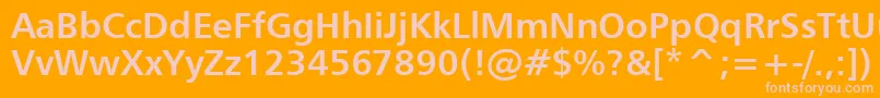 Humanist777BoldBt Font – Pink Fonts on Orange Background