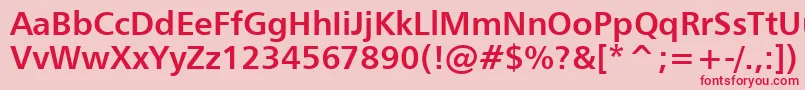 Humanist777BoldBt Font – Red Fonts on Pink Background