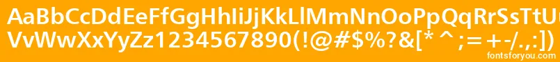 Humanist777BoldBt Font – White Fonts on Orange Background