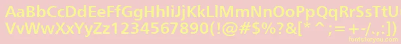 Humanist777BoldBt Font – Yellow Fonts on Pink Background