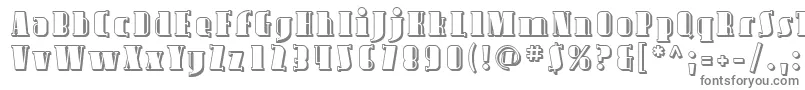 フォントSfavondaleshaded – 白い背景に灰色の文字