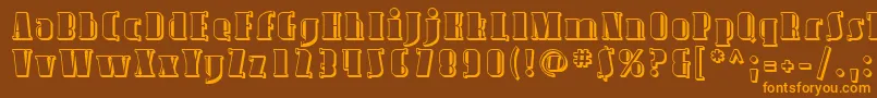 Sfavondaleshaded Font – Orange Fonts on Brown Background