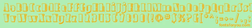 Sfavondaleshaded Font – Orange Fonts on Green Background