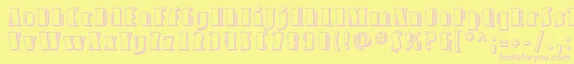 Sfavondaleshaded Font – Pink Fonts on Yellow Background