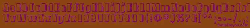 Sfavondaleshaded Font – Purple Fonts on Brown Background