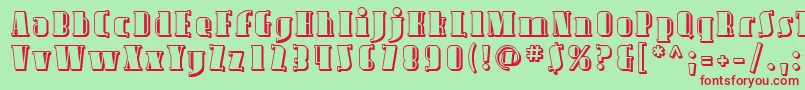 Sfavondaleshaded Font – Red Fonts on Green Background