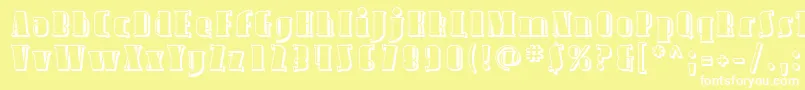 Sfavondaleshaded Font – White Fonts on Yellow Background