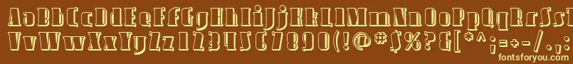 Sfavondaleshaded Font – Yellow Fonts on Brown Background