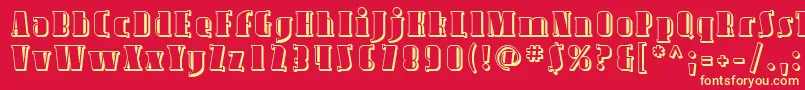 Sfavondaleshaded Font – Yellow Fonts on Red Background