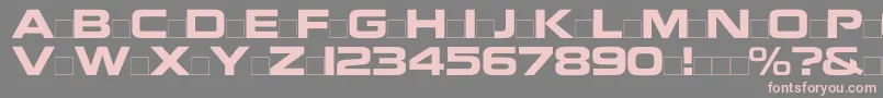 Czcionka Nokiaregular – różowe czcionki na szarym tle