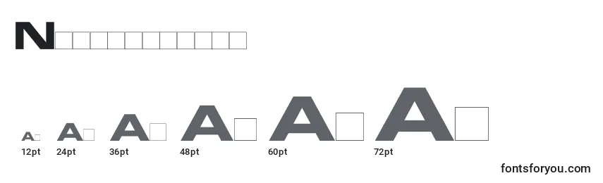 Размеры шрифта Nokiaregular