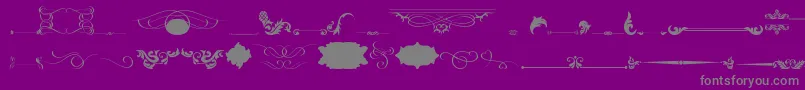 OldRetroLabelsTfb-Schriftart – Graue Schriften auf violettem Hintergrund