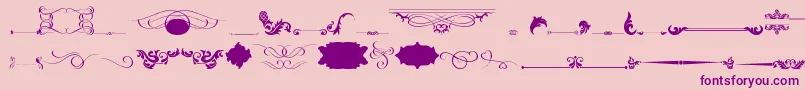 OldRetroLabelsTfb Font – Purple Fonts on Pink Background