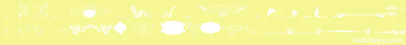 OldRetroLabelsTfb Font – White Fonts on Yellow Background