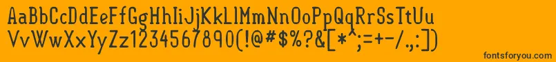 Semisweet Font – Black Fonts on Orange Background
