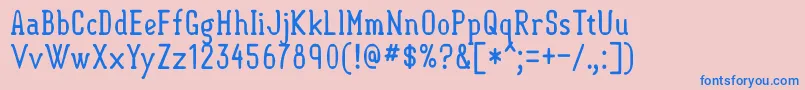 Semisweet Font – Blue Fonts on Pink Background
