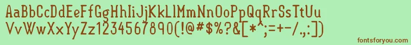 Semisweet Font – Brown Fonts on Green Background