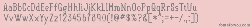 Semisweet Font – Gray Fonts on Pink Background
