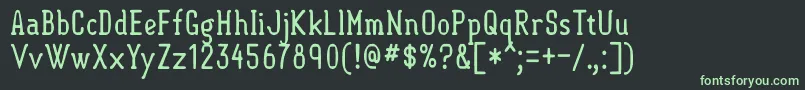 Semisweet-fontti – vihreät fontit mustalla taustalla