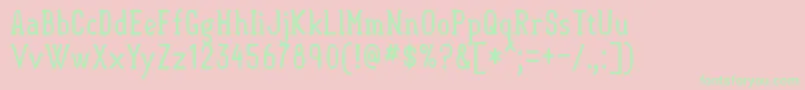 Semisweet Font – Green Fonts on Pink Background