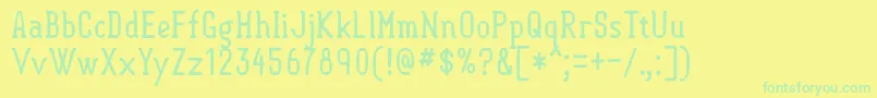 Semisweet Font – Green Fonts on Yellow Background