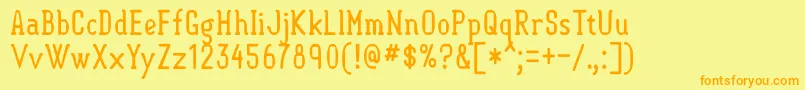 Semisweet Font – Orange Fonts on Yellow Background