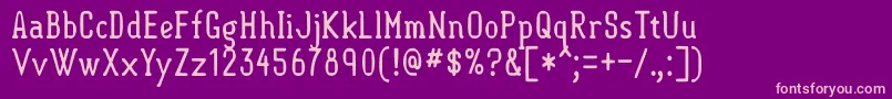 Semisweet Font – Pink Fonts on Purple Background