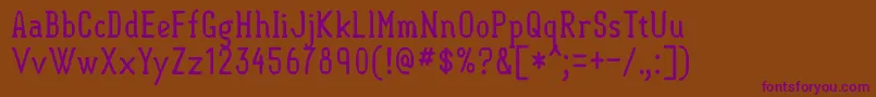Semisweet Font – Purple Fonts on Brown Background