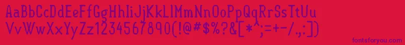 Semisweet Font – Purple Fonts on Red Background
