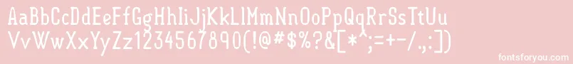 Semisweet Font – White Fonts on Pink Background