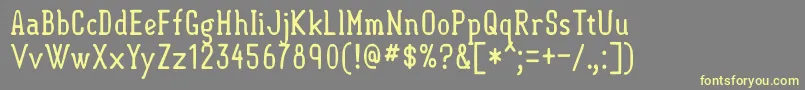 フォントSemisweet – 黄色のフォント、灰色の背景