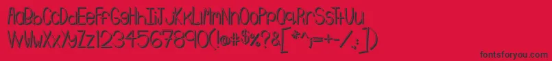 Emmy3D Font – Black Fonts on Red Background