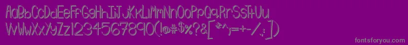Emmy3D-Schriftart – Graue Schriften auf violettem Hintergrund