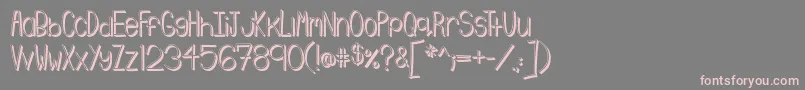Emmy3D-Schriftart – Rosa Schriften auf grauem Hintergrund