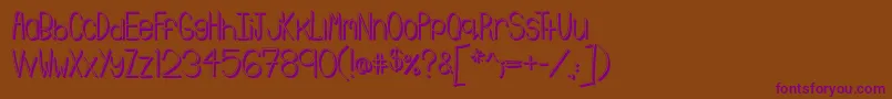 Шрифт Emmy3D – фиолетовые шрифты на коричневом фоне