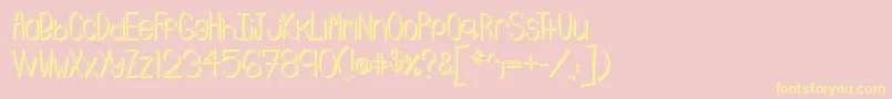 Emmy3D Font – Yellow Fonts on Pink Background