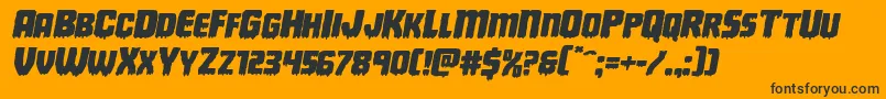 Deathbloodexpandital Font – Black Fonts on Orange Background
