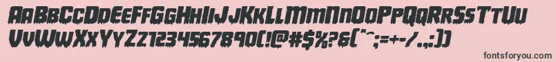 Deathbloodexpandital Font – Black Fonts on Pink Background