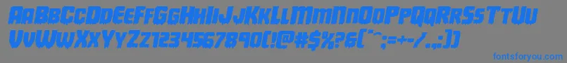Deathbloodexpandital Font – Blue Fonts on Gray Background