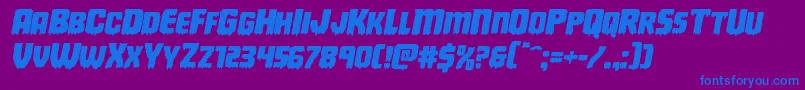 Deathbloodexpandital Font – Blue Fonts on Purple Background