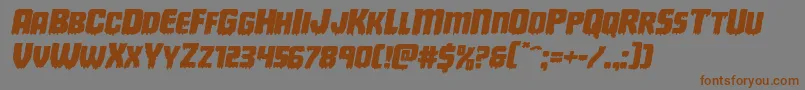 Deathbloodexpandital Font – Brown Fonts on Gray Background