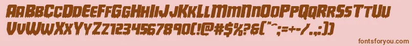 Deathbloodexpandital Font – Brown Fonts on Pink Background