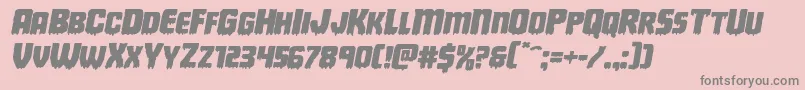Deathbloodexpandital Font – Gray Fonts on Pink Background