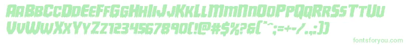 Deathbloodexpandital Font – Green Fonts on White Background