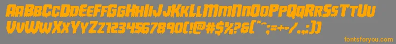 Deathbloodexpandital Font – Orange Fonts on Gray Background