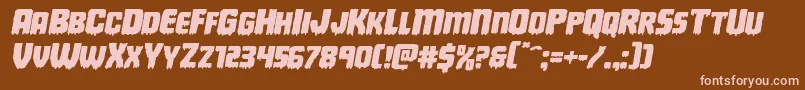 Deathbloodexpandital Font – Pink Fonts on Brown Background